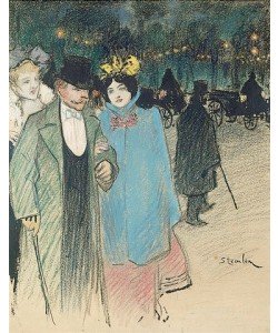 Théophile-Alexandre Steinlen, Nach dem Theater. Um 1900.