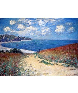 Claude Monet, Strandweg zwischen Weizenfeldern bei Pourville. 1882