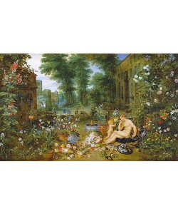 JAN BRUEGHEL DER ÄLTERE, Allegorie des Geruchs. (Ausgeführt mit Peter Paul Rubens). 1617