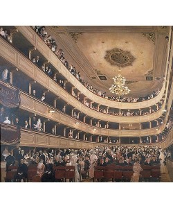 Gustav Klimt, Innenansicht des alten Burgtheaters. Blick gegen den Zuschauerraum. 1887/88.