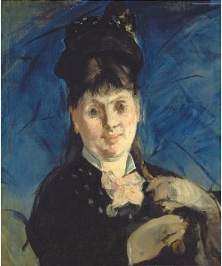 Édouard Manet, Frau mit Regenschirm. Um 1875