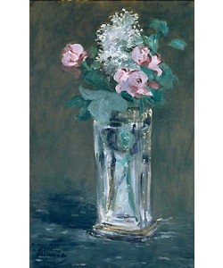 Édouard Manet, Blumen in einer Kristallvase (Fleurs dans un vase de cristal). 1882.