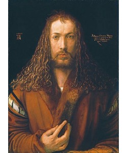 Albrecht Dürer, Selbstbildnis im Pelzrock. 1500