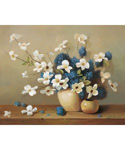 Zeke Bradshaw, White and blue bouquet
