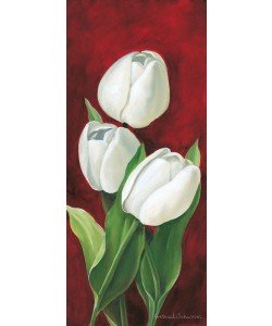 Gertrud Schweser, Tulips on burdundy III