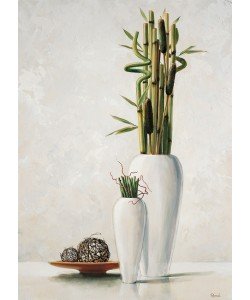 Renee, Bamboo in white vase I