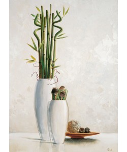Renee, Bamboo in white vase II