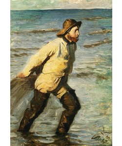PEDER SEVERIN KROYER, Dänischer Fischer beim Einbringen des Netzes. 1883