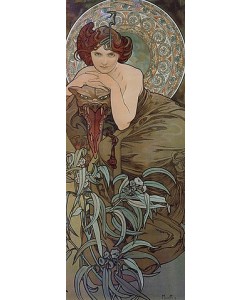 Alfons Maria Mucha, Edelsteine: Smaragd. 1900
