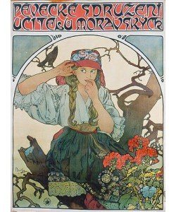 Alfons Maria Mucha, Plakat 'Pévecké sdruzeni ucitelu moravskych' (Gesangsverein mährischer Lehrer). 1911