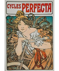 Alfons Maria Mucha, Werbeplakat für 'Cycles Perfecta'. 1902