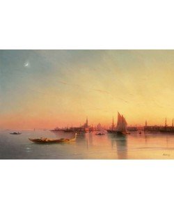 Aiwassowskij , Blick von der Lagune auf Venedig bei Sonnenuntergang