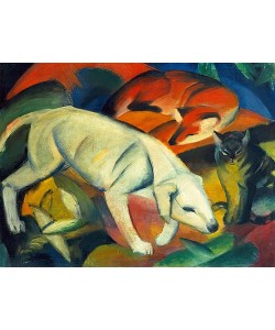Franz Marc, Drei Tiere (Hund, Fuchs und Katze). 1912