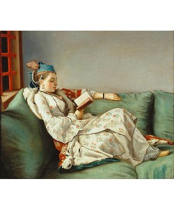Jean-Étienne Liotard, Bildnis der Maria Adelaide, lesend.