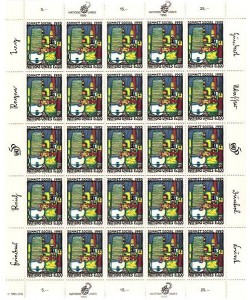 Friedensreich Hundertwasser, Nations Unies (Briefmarkenbogen) (CH 1,00 CHF)