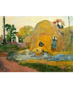 Paul Gauguin, Die gelben Heuschober (Les meules jaunes). 1889