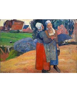 Paul Gauguin, Bretonische Bäuerinnen im Gespräch. 1894