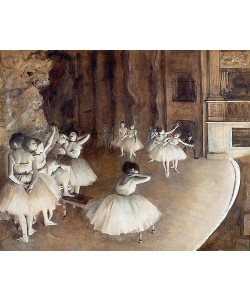 Edgar Degas, Ballettprobe auf der Bühne. 1874