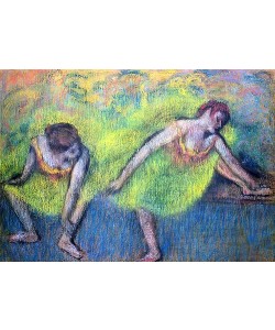 Edgar Degas, Zwei ausruhende Tänzerinnen.