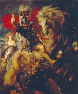 Peter Paul Rubens, Der hl. Georg im Kampf mit dem Drachen. 1606/10