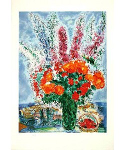 Chagall Marc Bouquet de Renoncules, Prägesig. (Lithographie, nummeriert)