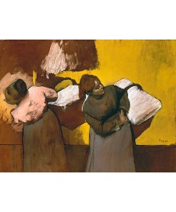Edgar Degas, Wäscherinnen beim Austragen der Wäsche. 1876/78.