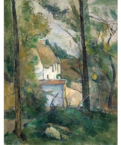 Paul Cézanne, Blick durch Bäume auf ein Haus (Auvers). 1879