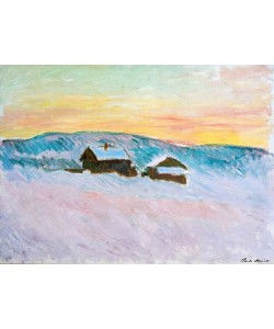 Claude Monet, Paysage de Norvège, Les maisons bleues
