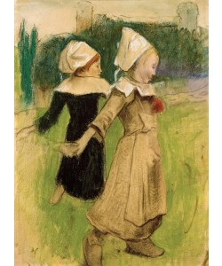 Paul Gauguin, Studie für: ‘Bretonische Mädchen beim Tanz, Pont– Aven)