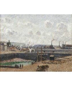 Camille Pissarro, Dieppe, bassin Duquesne (marée basse, soleil, matin)