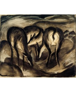 Franz Marc, Rehe an der Quelle (Drei Rehe)