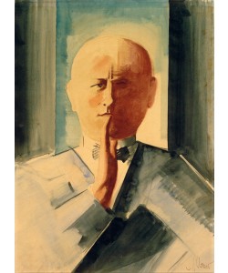 Oskar Schlemmer, Selbstbildnis mit erhobener Hand