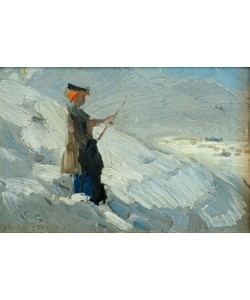 Franz Marc, Stehende Frau in Winterlandschaft