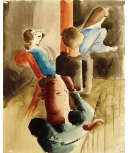 Oskar Schlemmer, Vierergruppe mit Sitzender