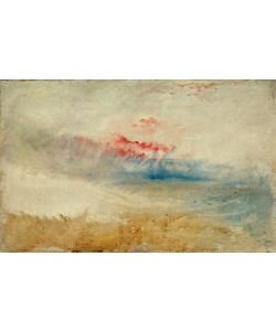 JOSEPH MALLORD WILLIAM TURNER, Red sky over a beach