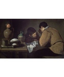 Diego Rodriguez de Silva y Velasquez, Two men seating at a table