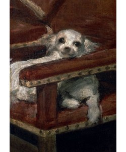 Diego Rodriguez de Silva y Velasquez, Infant Philipp Prosper / Ausschnitt: kleiner Hund