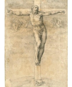 MICHELANGELO BUONARROTI, Kreuzigung mit zwei Engeln