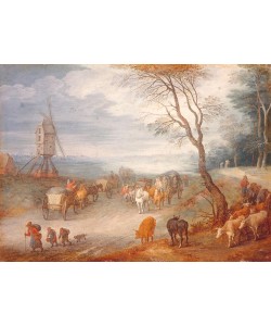 Jan Brueghel der Ältere, Landschaft mit Windmühle