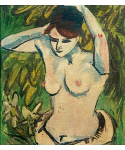 Ernst Ludwig Kirchner, Halbakt mit erhobenen Armen