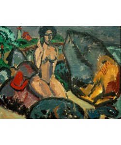 Ernst Ludwig Kirchner, Badende zwischen Steinen