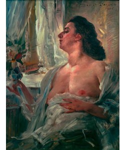 Lovis Corinth, Weiblicher Halbakt am Fenster