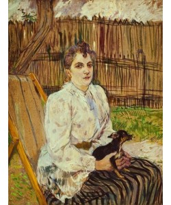 Henri de Toulouse-Lautrec, Frau mit Hund