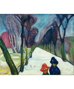 Edvard Munch, Allee im Schneegestöber