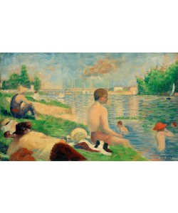 Georges Seurat, Une Baignade, Asnières (Badeplatz Asnières / Finale Studie)