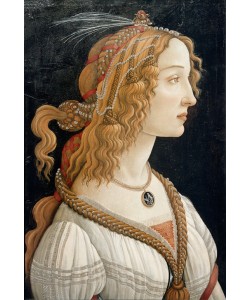 Sandro Botticelli, Weibliches Idealbildnis (Simonetta Vespucci als Nymphe)