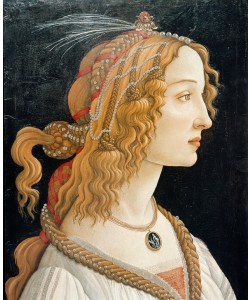 Sandro Botticelli, Weibliches Idealbildnis (Simonetta Vespucci als Nymphe)