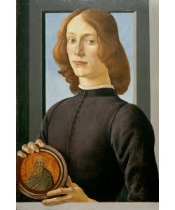 Sandro Botticelli, Bildnis eines jungen Mannes mit Medaillon