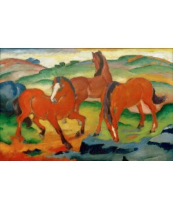 Franz Marc, Die roten Pferde (Weidende Pferde IV)