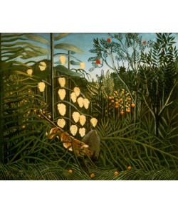Henri Rousseau, Im tropischen Wald. Kampf zwischen einem Tiger und einem Bü